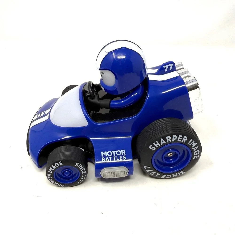 Sharper Image Motor Battles Remote Control Light-Up Cars Orange Blue Set 1017802